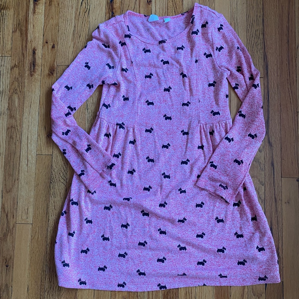 Gap pink terrier sweater dress sz med 8/10